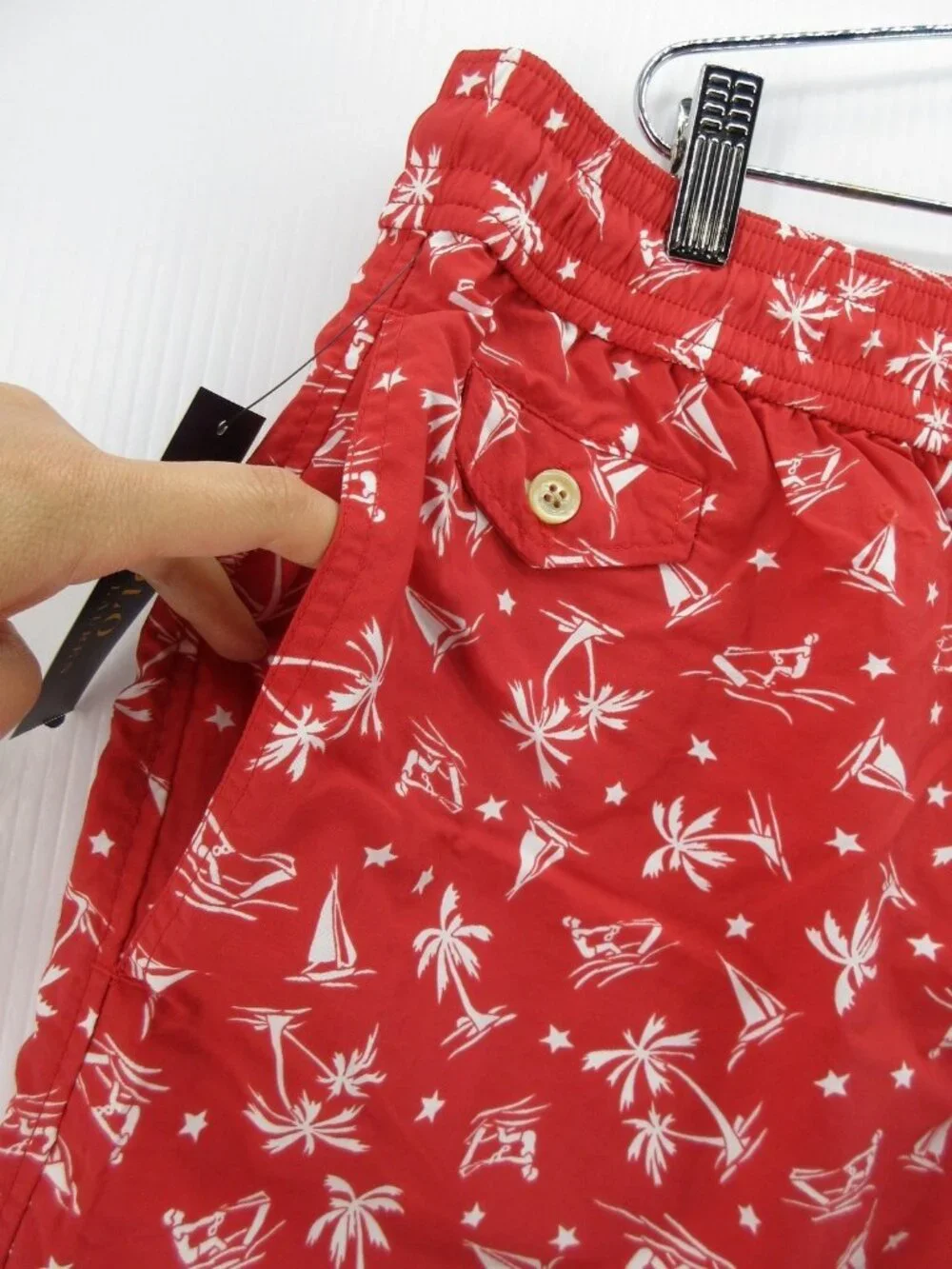 Polo Ralph Lauren Swim Trunks XXL Tall Native Palm Tree Sailboat AOP